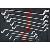 Hartschaumeinlage mit Doppelringschlüssel-Satz tief gekröpft